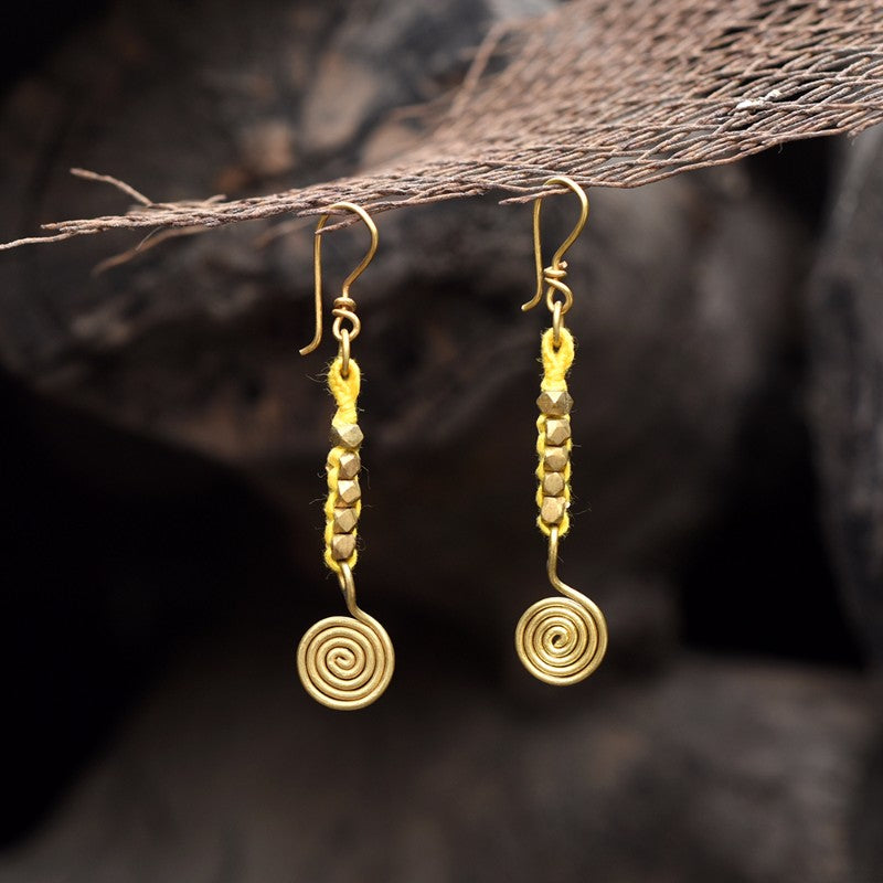 Dhokra Yellow Earring