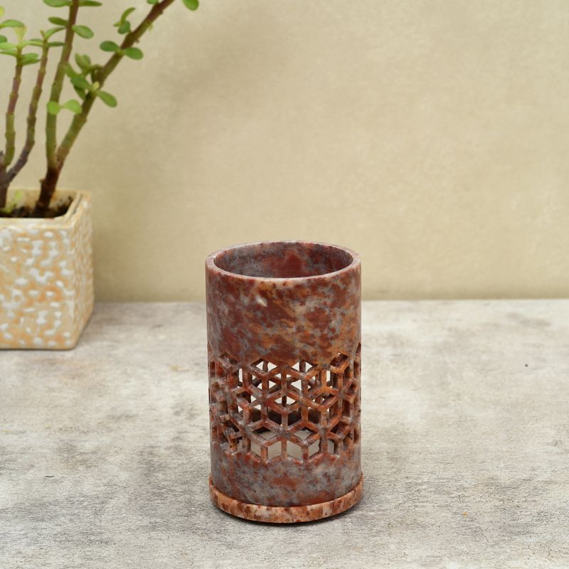 Handcarved multicolor Tea Light Holder