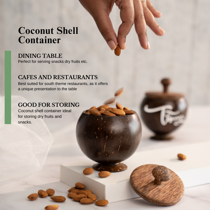 Thenga Coconut Shell Container with lid