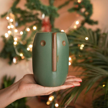 Santa Vase-Green