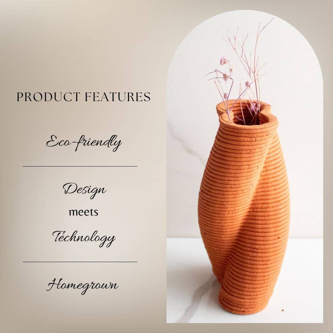 Terracotta Vase Brown and Twisted Vol. IV | Byora Homes | Terracotta