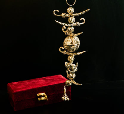 German Silver Nazar Battu(7 Chillies &1 Lemon)