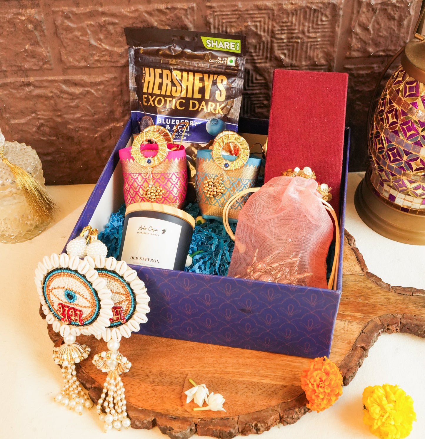 Blissful Silver Basket Diwali Hamper