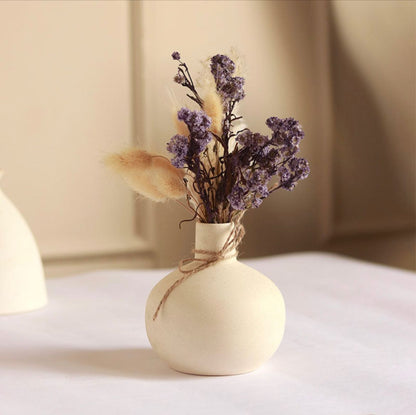 Onion vase with lavender bunch