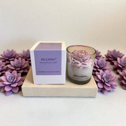 Lavender Flower Pot Scented Soy Candle-Very Berry