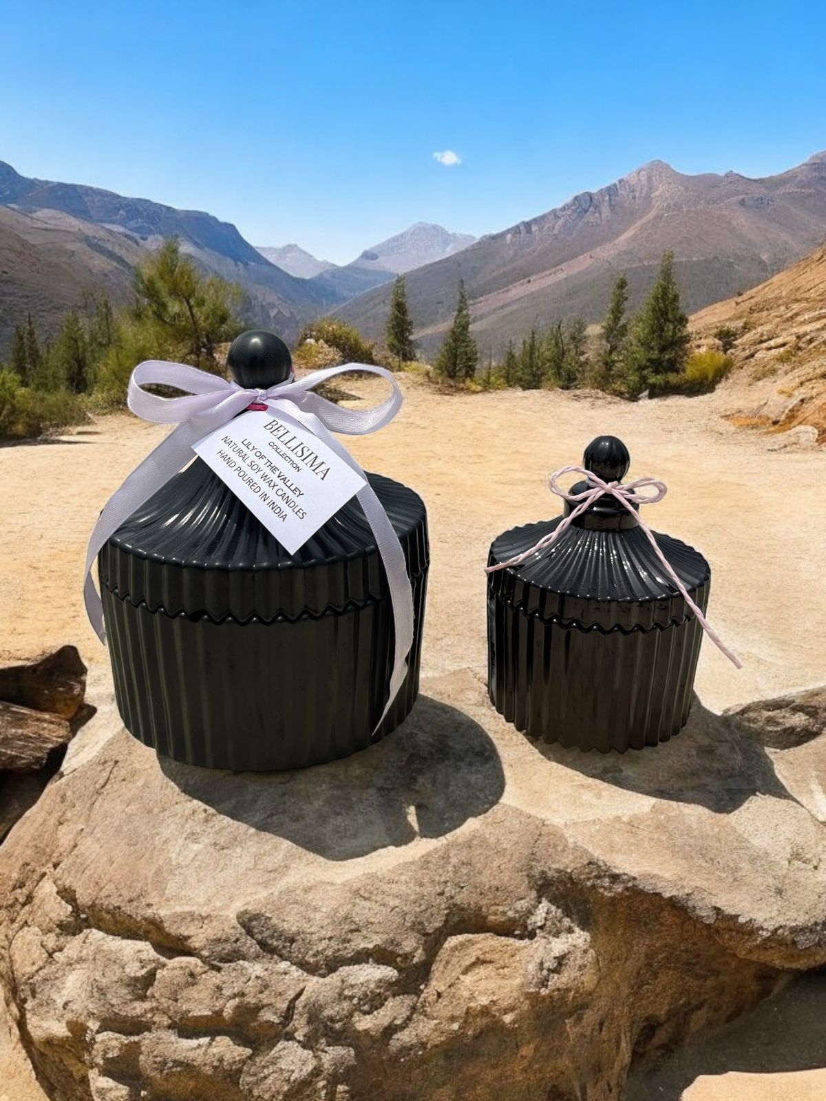 Large and Mini Candy Jar Black Gloss