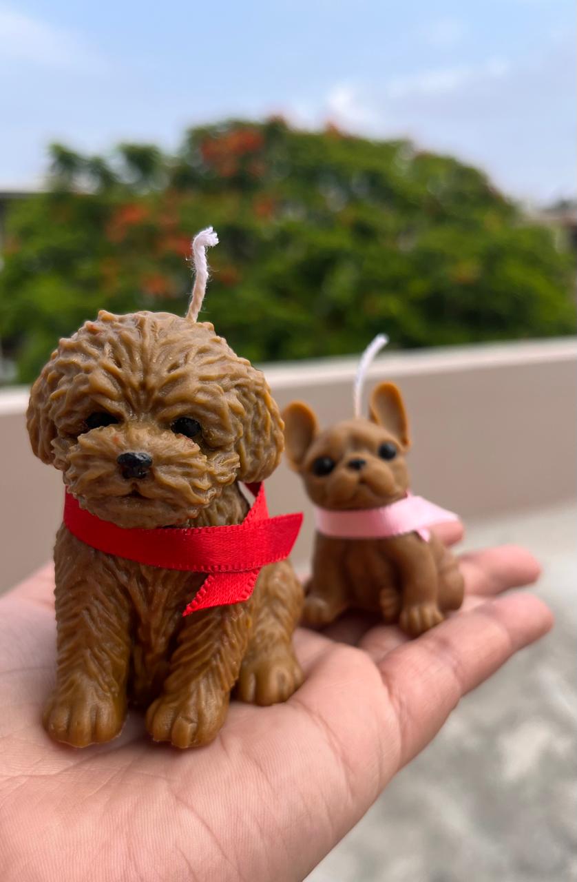 Cavapoo Puppy Candle