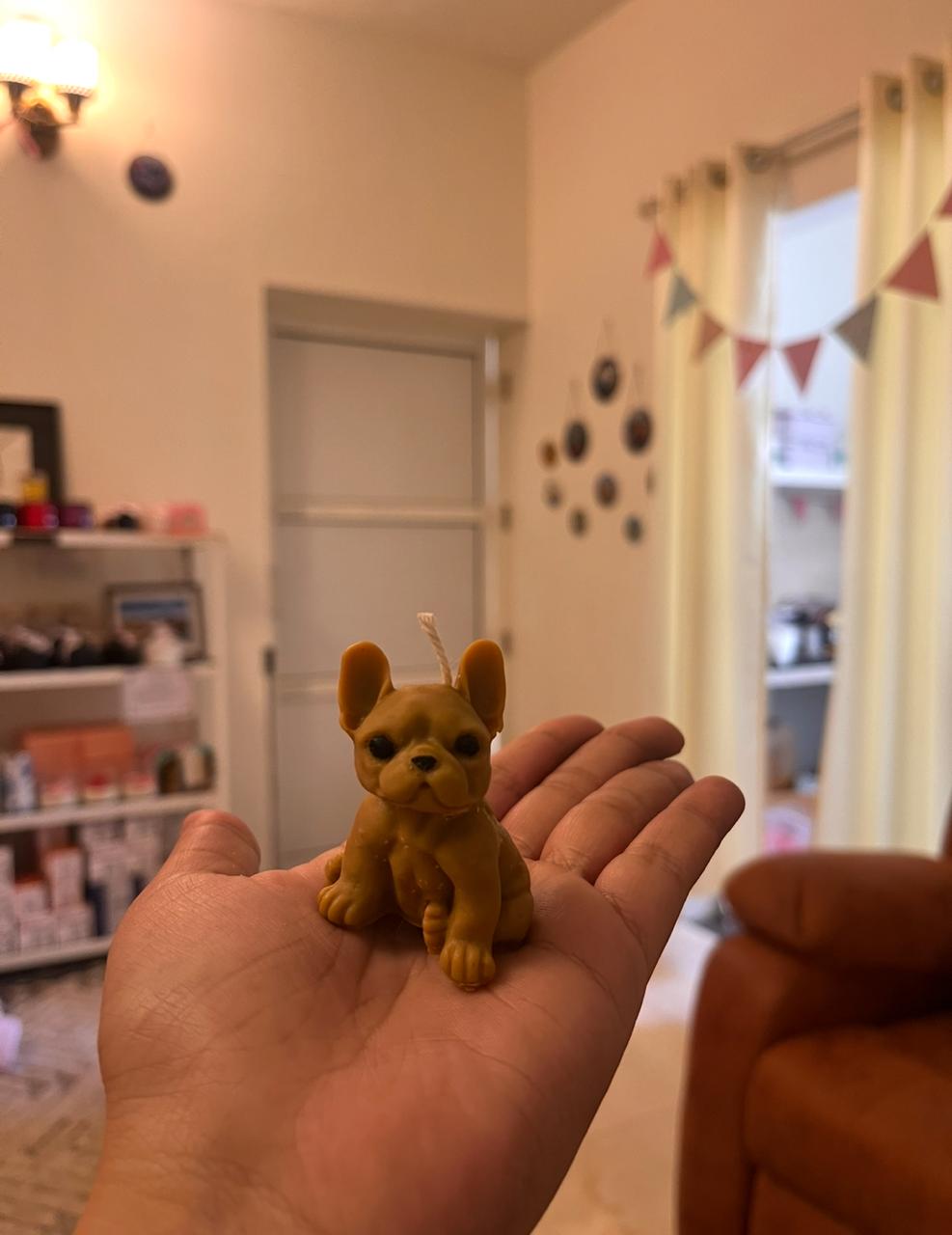 French Bulldog Puppy Candle