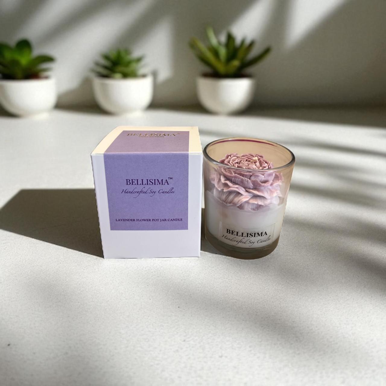 Lavender Flower Pot Scented Soy Candle-Euphoria