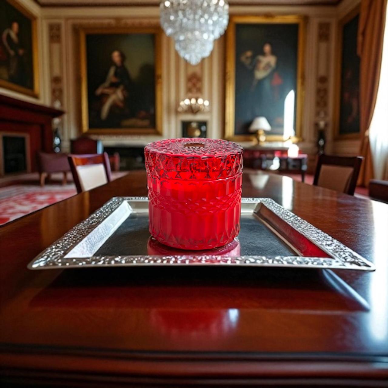 Red Diamond Jar Scented Soy Candle-Peony