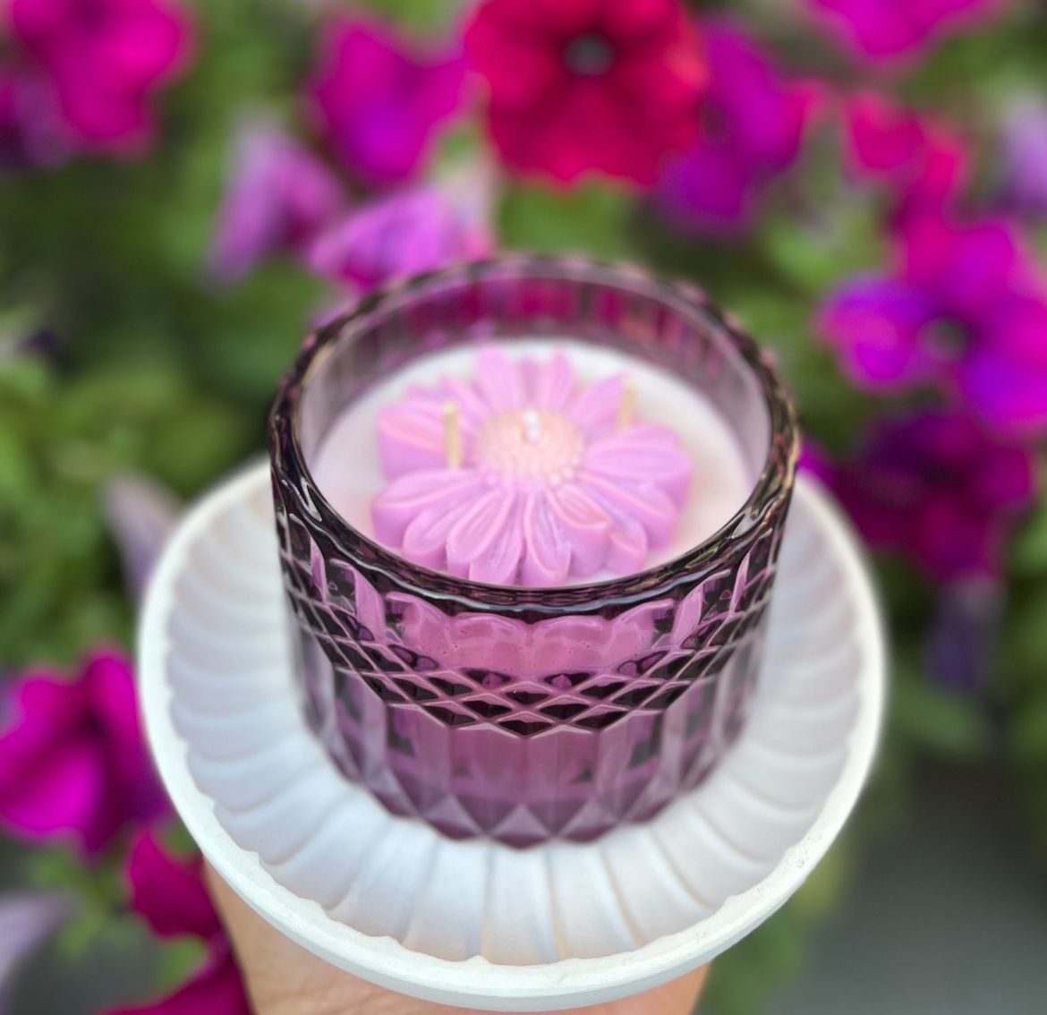 Purple Diamond Jar Scented Soy Candle-Very Berry
