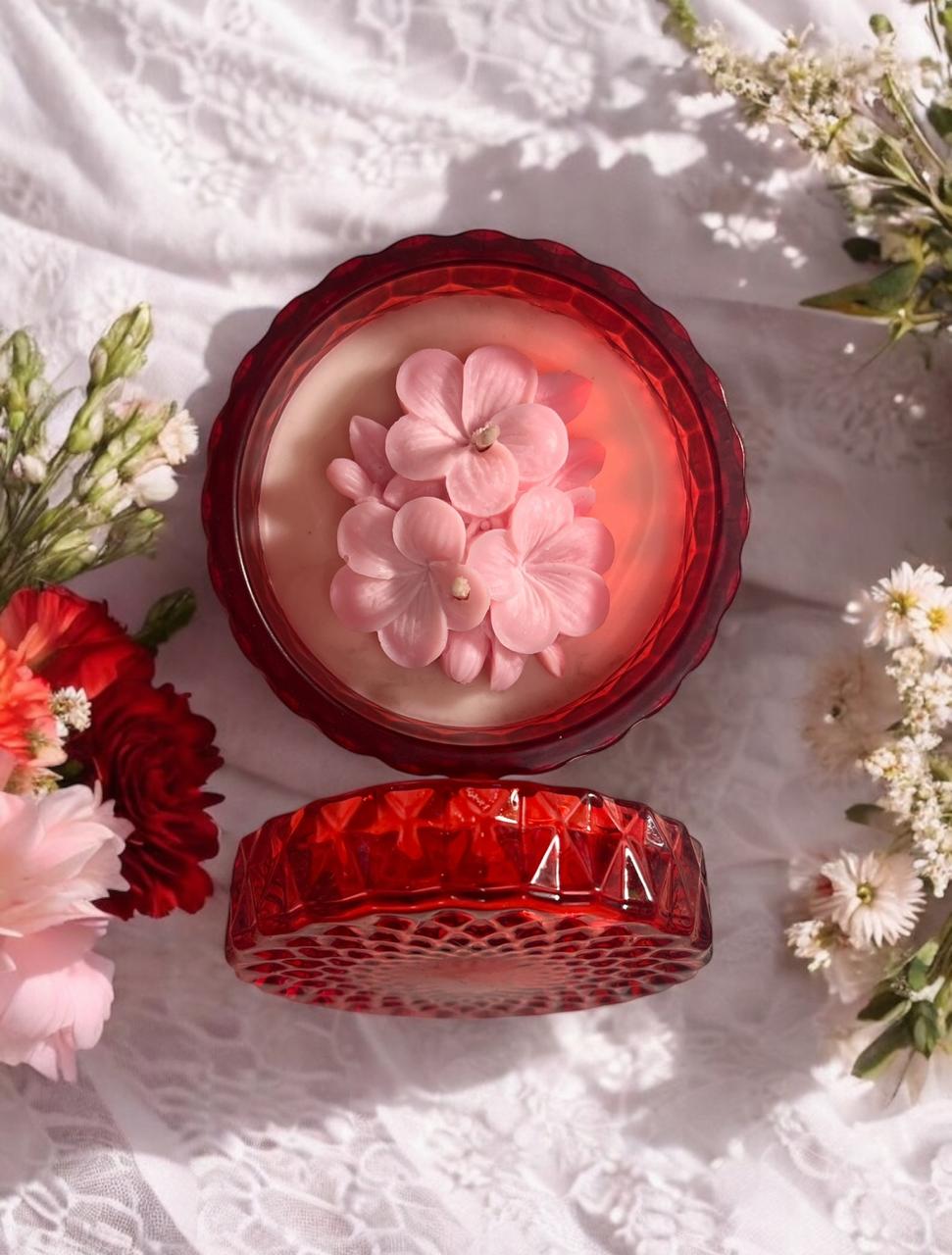 Red Diamond Jar Scented Soy Candle-Euphoria