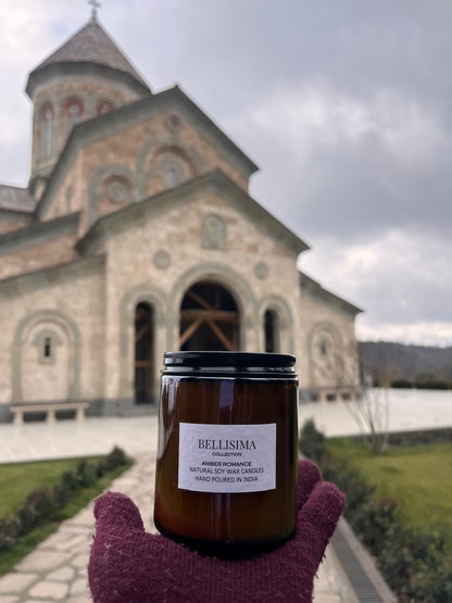 Travel Amber Jar Candle:Amber Romance