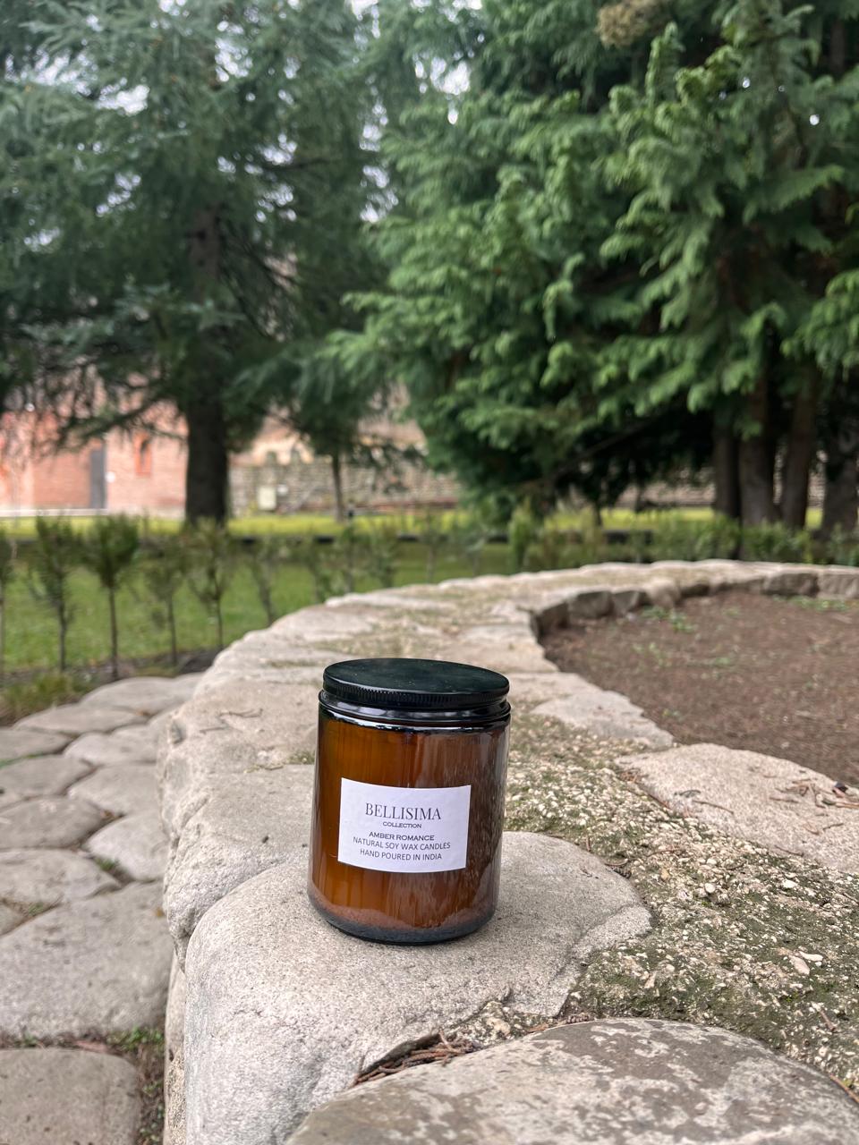 Travel Amber Jar Candle:Amber Romance