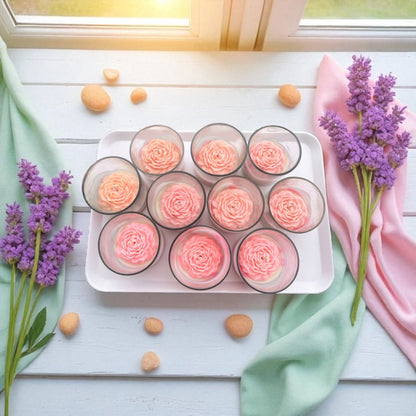 Pink Flower Pot Scented Soy Candle- Japanese Cherry Blossom