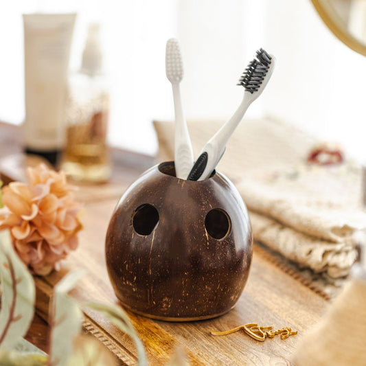 Thenga Eco-Friendly Coconut Shell Toothbrush Holder