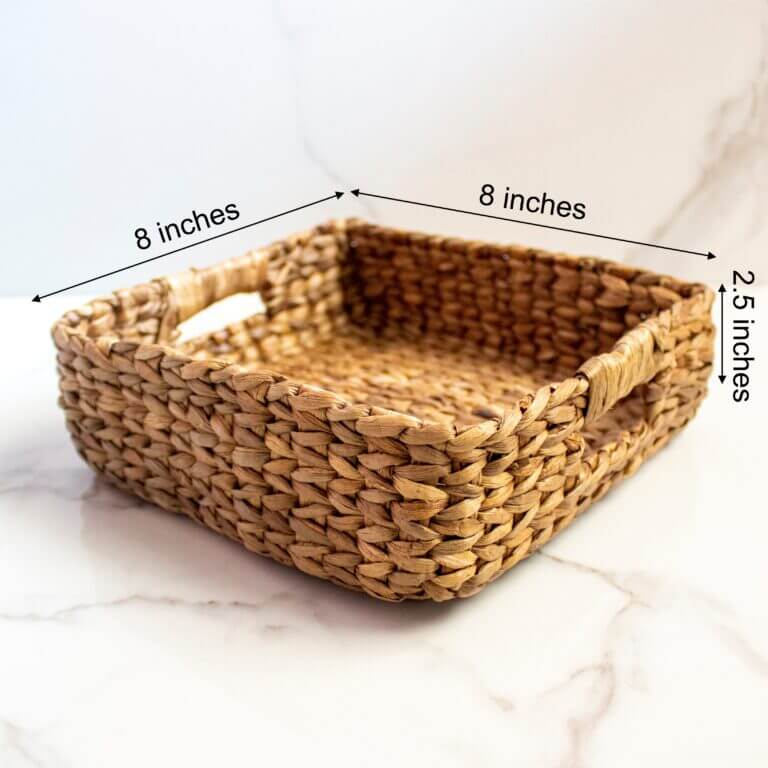 Handcrafted Boxy Tray | Byora Homes | Water Hyacinth