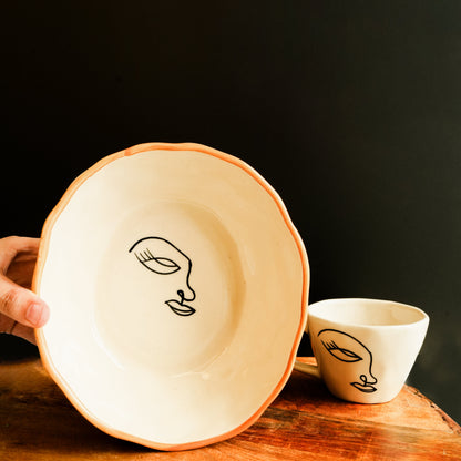 Abstract Breakfast set