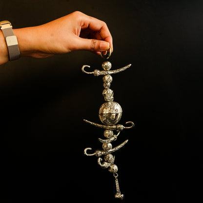 German Silver Nazar Battu(7 Chillies &1 Lemon)