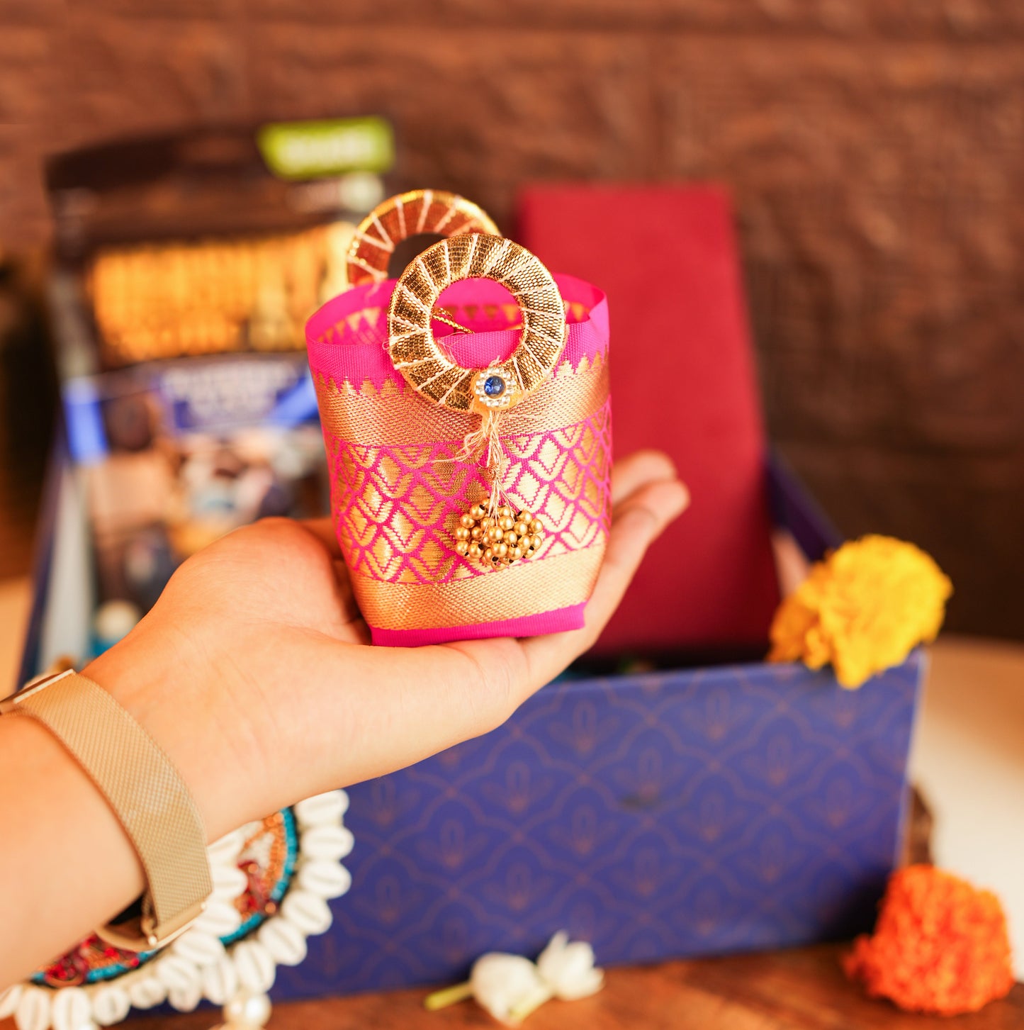 Blissful Silver Basket Diwali Hamper