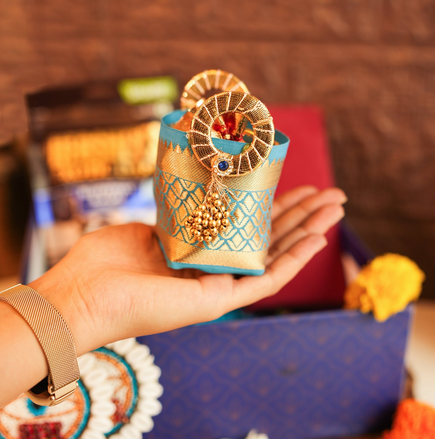 Blissful Silver Basket Diwali Hamper