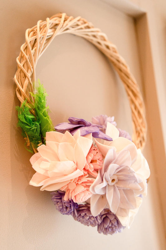 Dried flower wreath