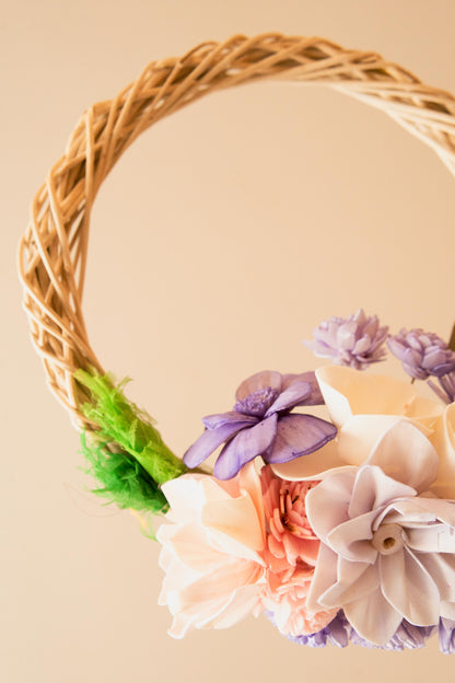 Dried flower wreath