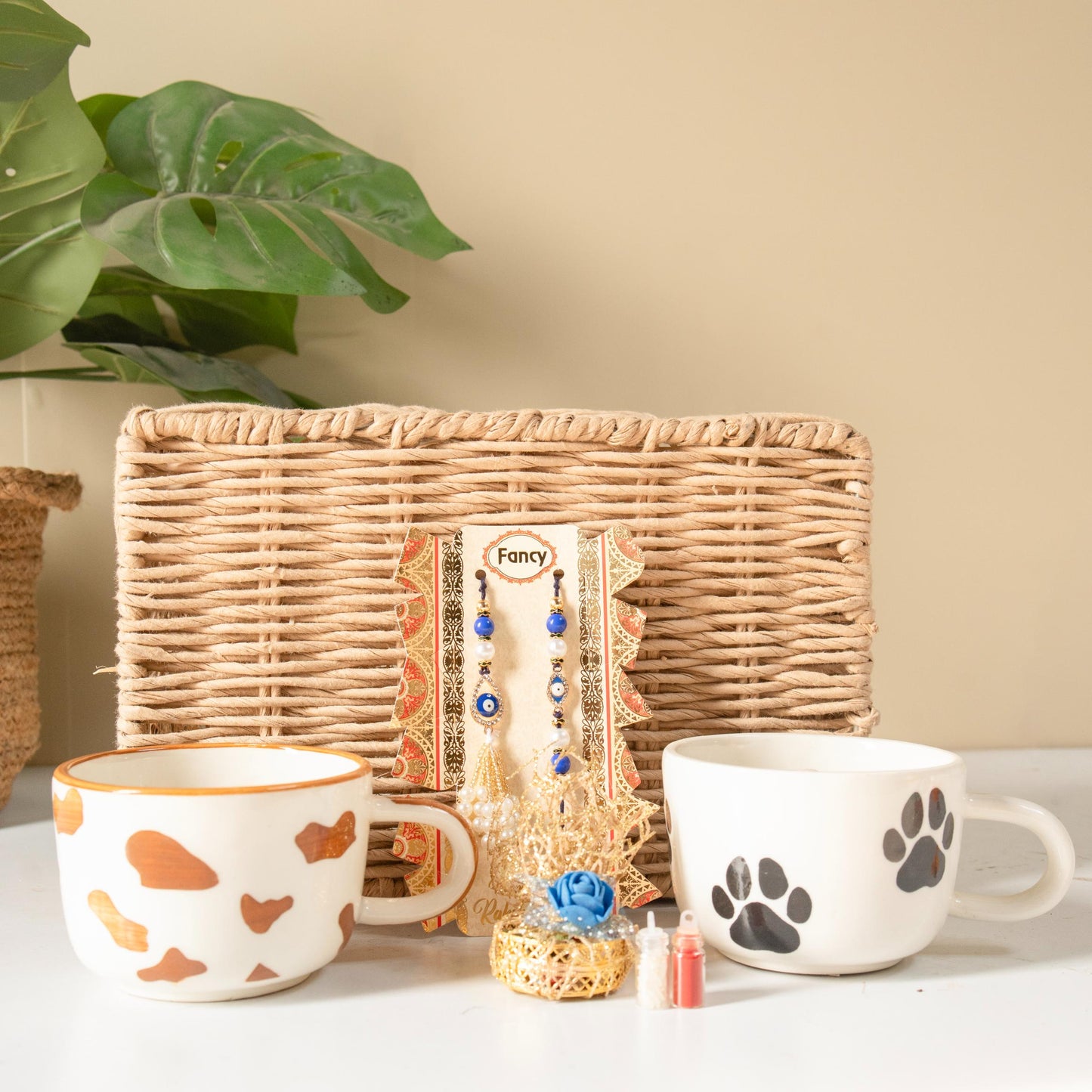 Meow and woof rakhi hamper