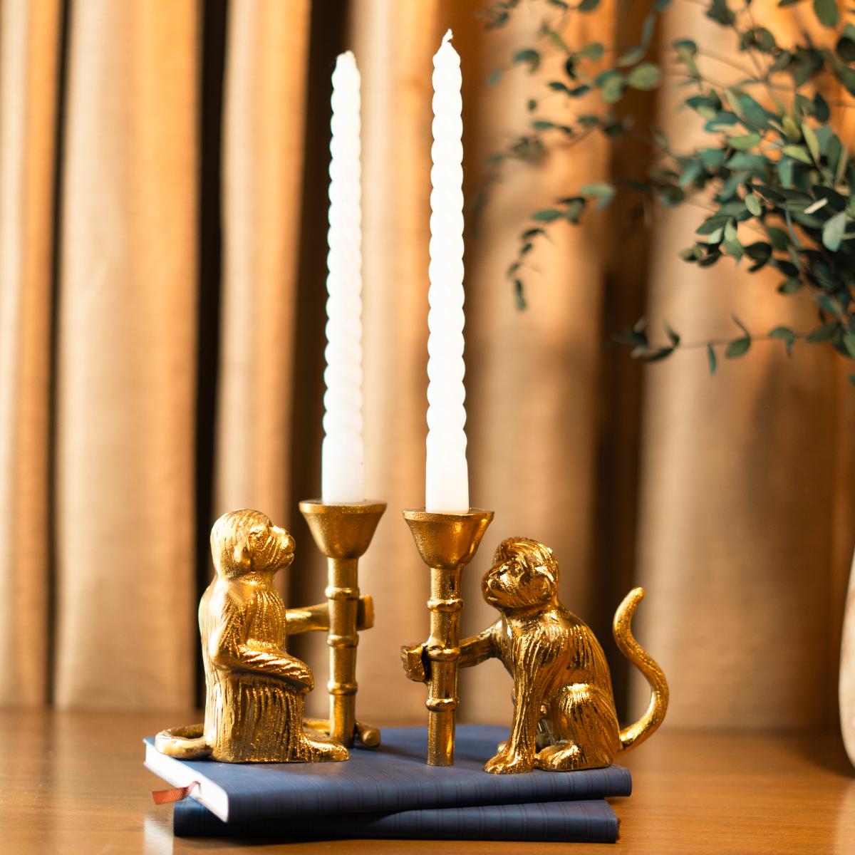 Monkey Mischief Candle holder set of 2