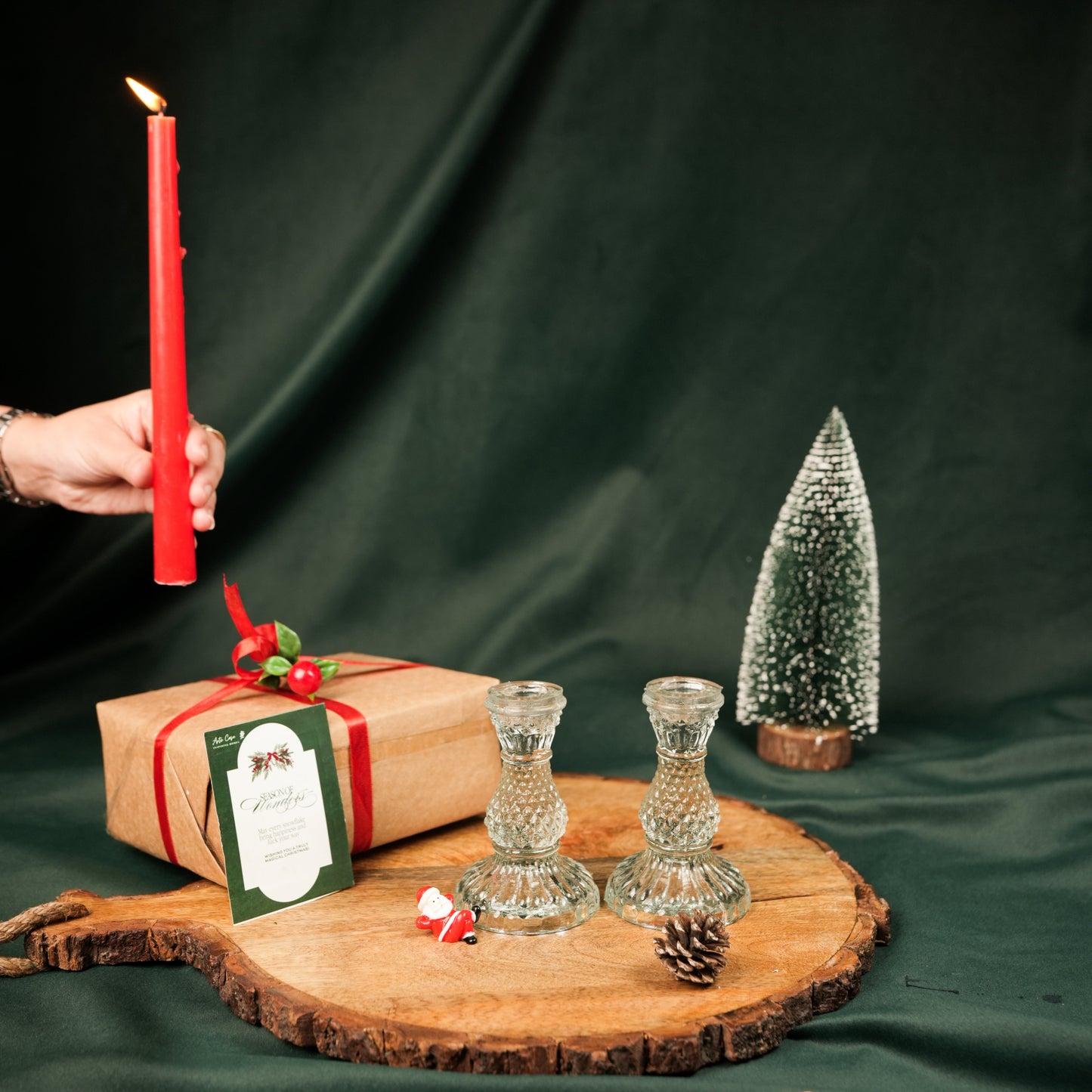 Glass Glow Candle Stand