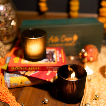 Ribbed radiance votives gift box