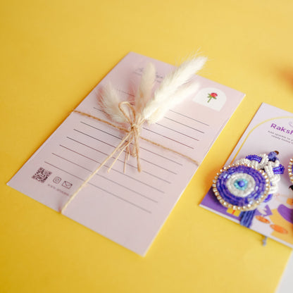 Handcrafted Tulip crochet Rakhi hamper (yellow)