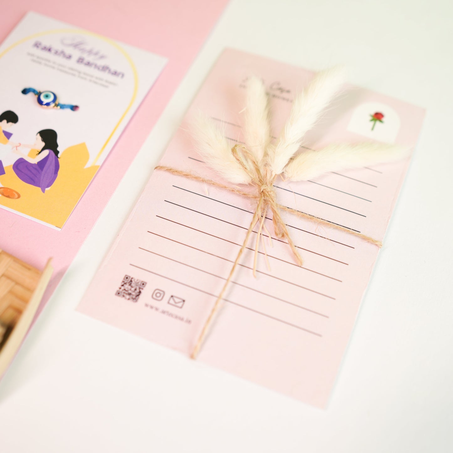 Handcrafted crochet lily Rakhi hamper (Yellow)