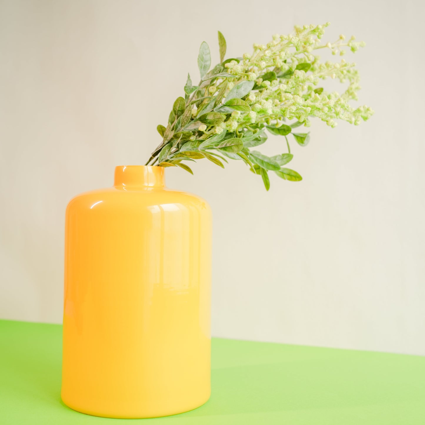 Art Decor Orange Art Glass Vase