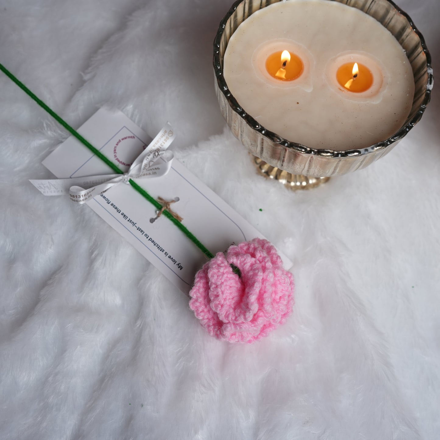 Pink Carnation Crochet Flower – Handcrafted Forever Floral Décor | ArteCasa