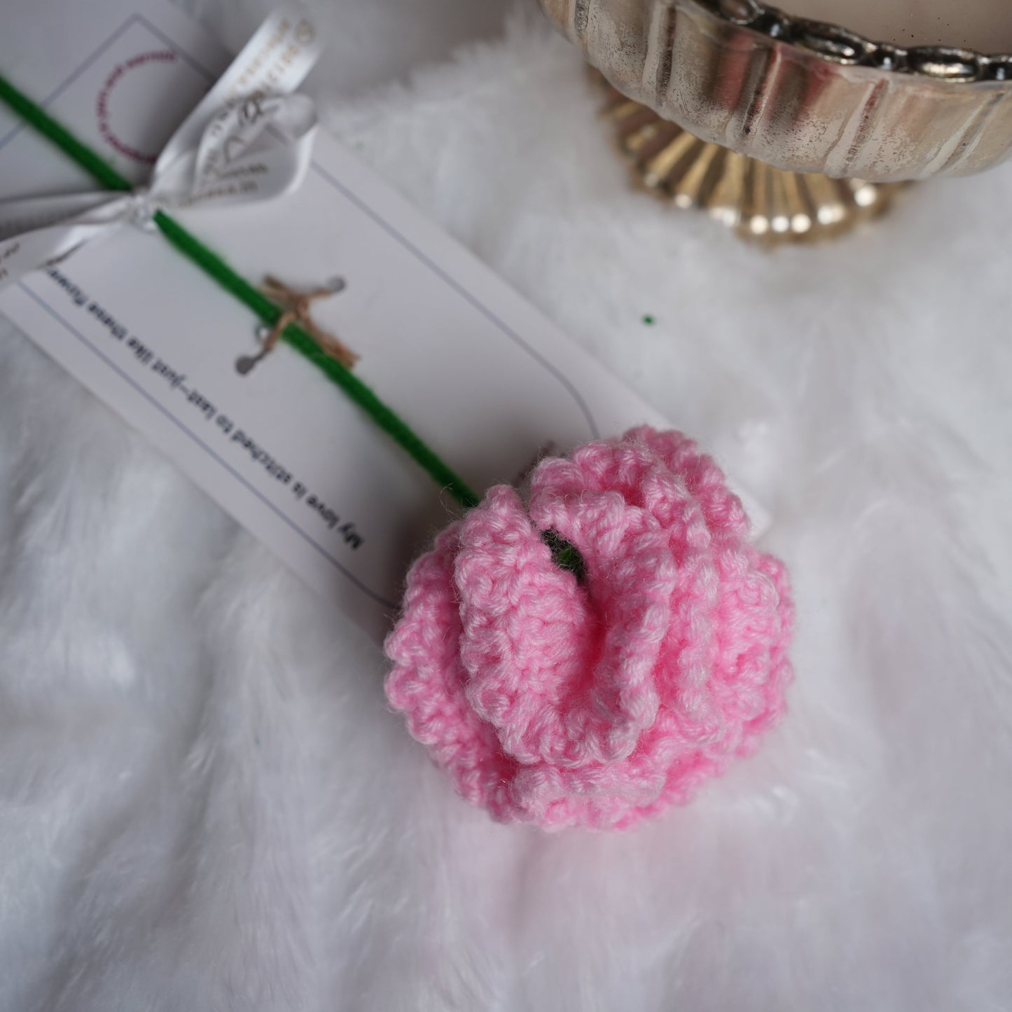 Pink Carnation Crochet Flower – Handcrafted Forever Floral Décor | ArteCasa