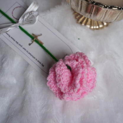 Pink Carnation Crochet Flower – Handcrafted Forever Floral Décor | ArteCasa
