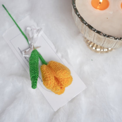 Handcrafted Tulip Crochet – Yellow Forever Flower | ArteCasa
