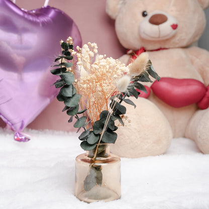 Little Blossom Vase gift box – Glass Vase with Dried Flowers