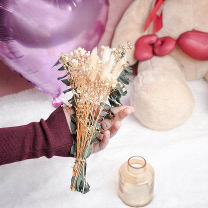 Little Blossom Vase gift box – Glass Vase with Dried Flowers