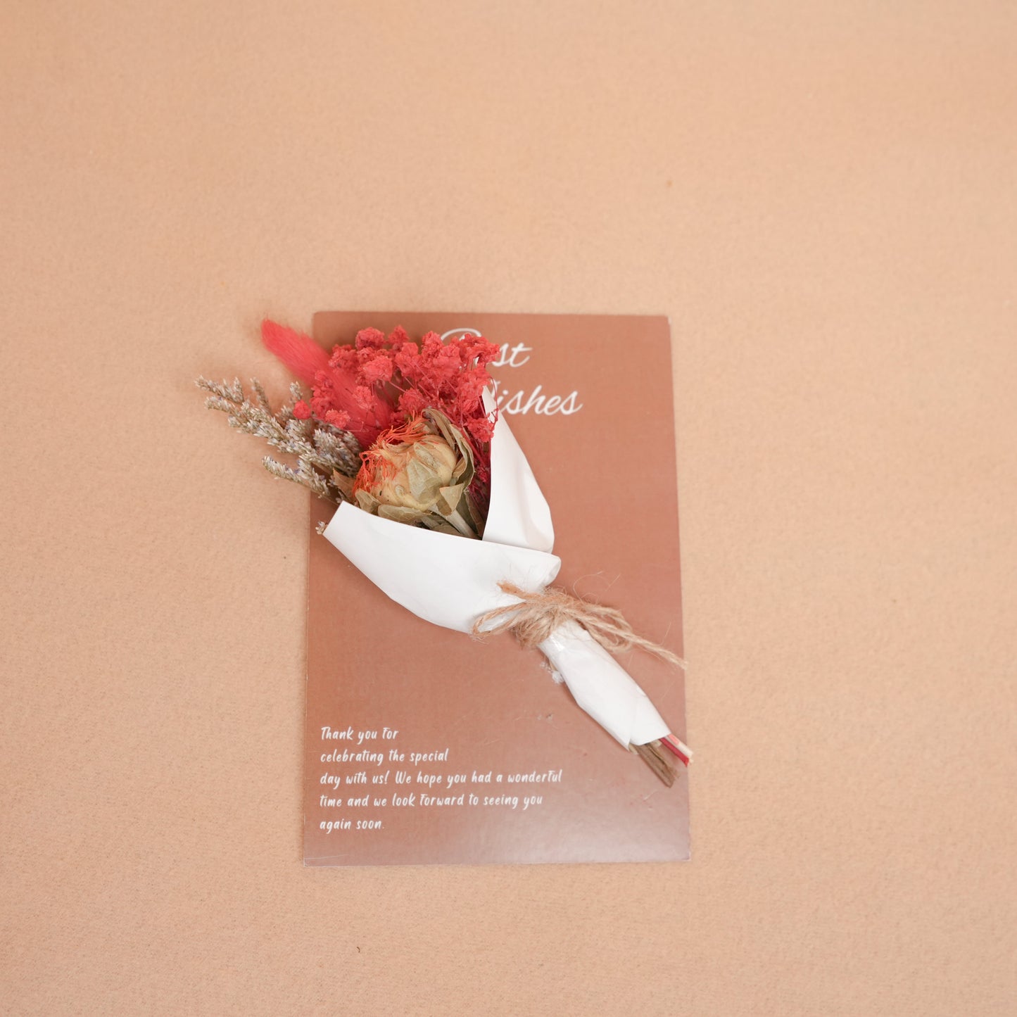 Everlasting Flowers Greeting Card Set of 5 | Dried Flower Greeting Cards
