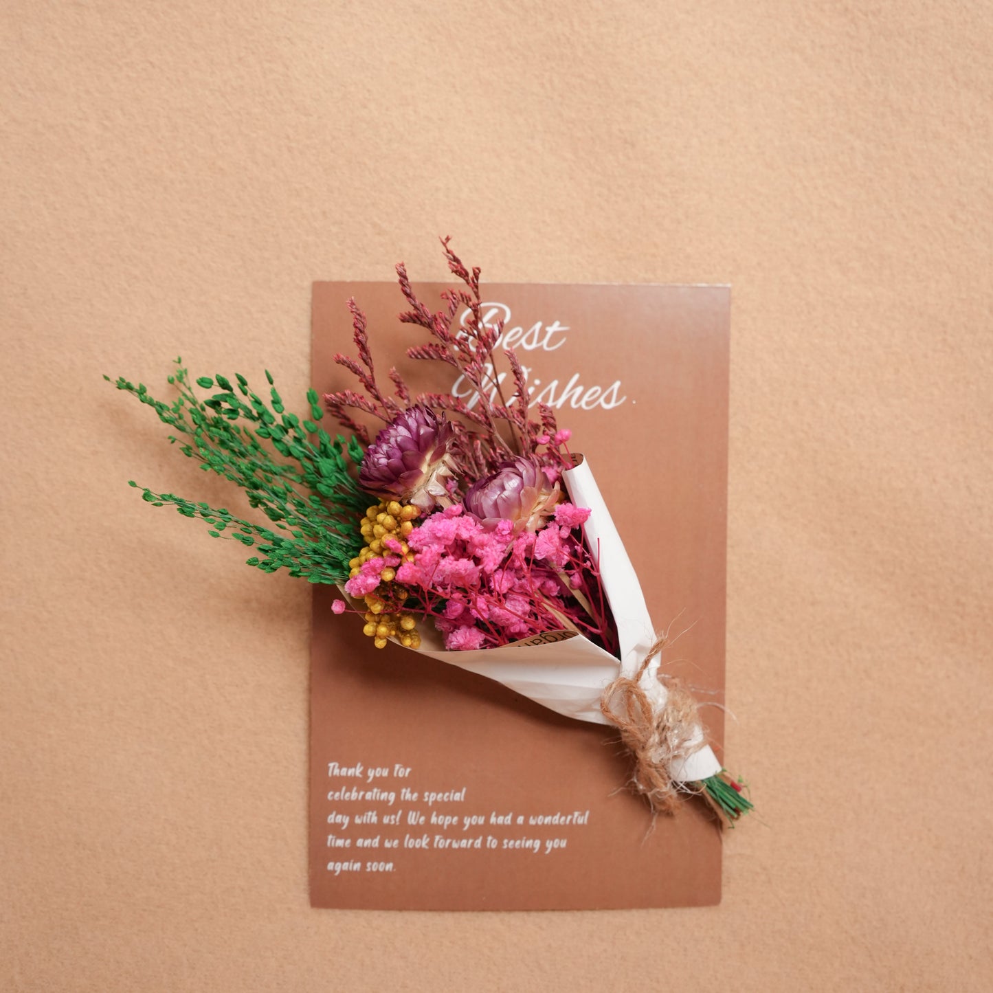 Everlasting Flowers Greeting Card Set of 5 | Dried Flower Greeting Cards
