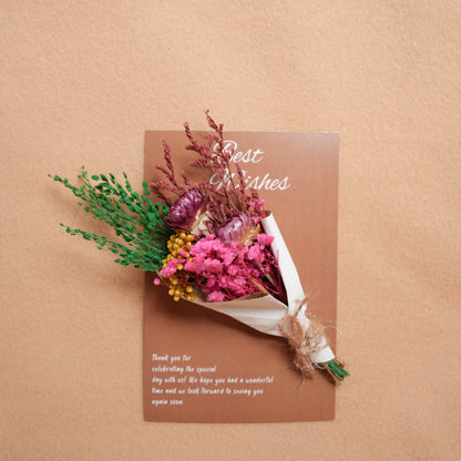 Everlasting Flowers Greeting Card Set of 5 | Dried Flower Greeting Cards