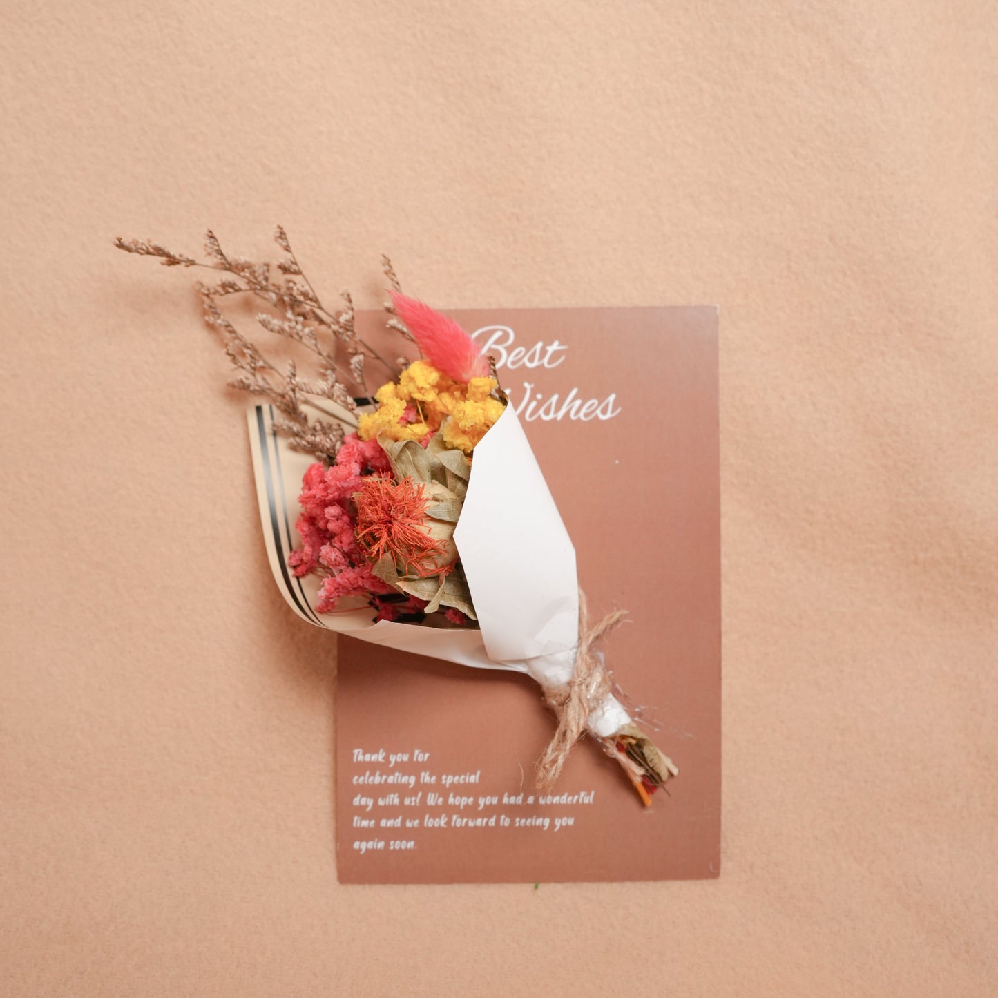Everlasting Flowers Greeting Card Set of 5 | Dried Flower Greeting Cards