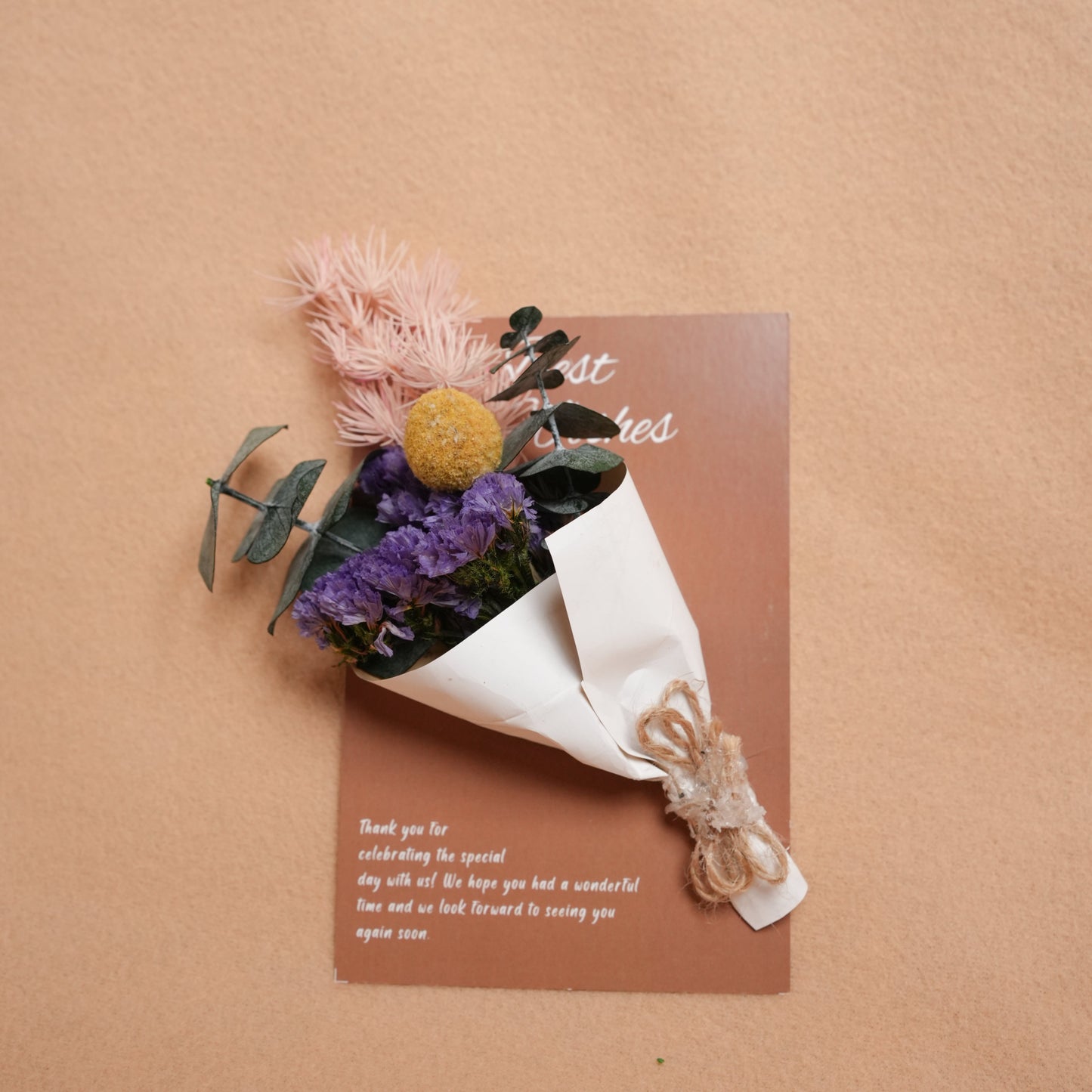 Everlasting Flowers Greeting Card Set of 5 | Dried Flower Greeting Cards