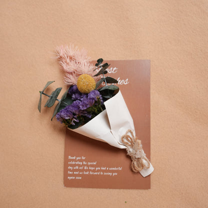 Everlasting Flowers Greeting Card Set of 5 | Dried Flower Greeting Cards