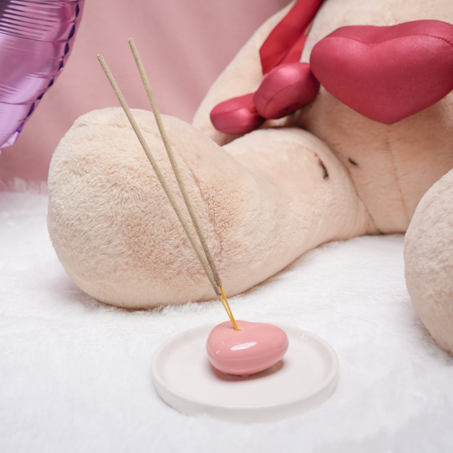 HeartGlow Agarbati Stand | Heart Shaped Ceramic Incense Holder