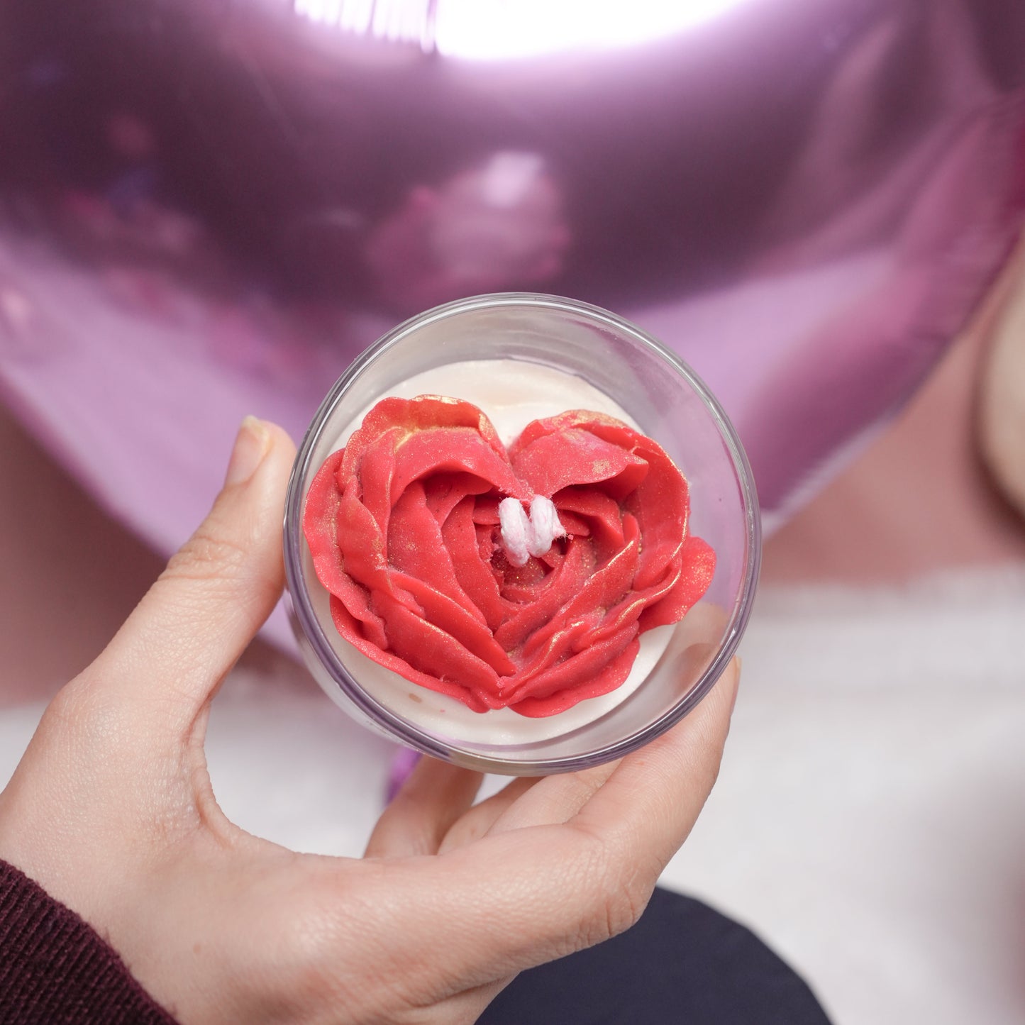 Ruby Heart Candle – Romantic Red Valentine Candle | Artecasa