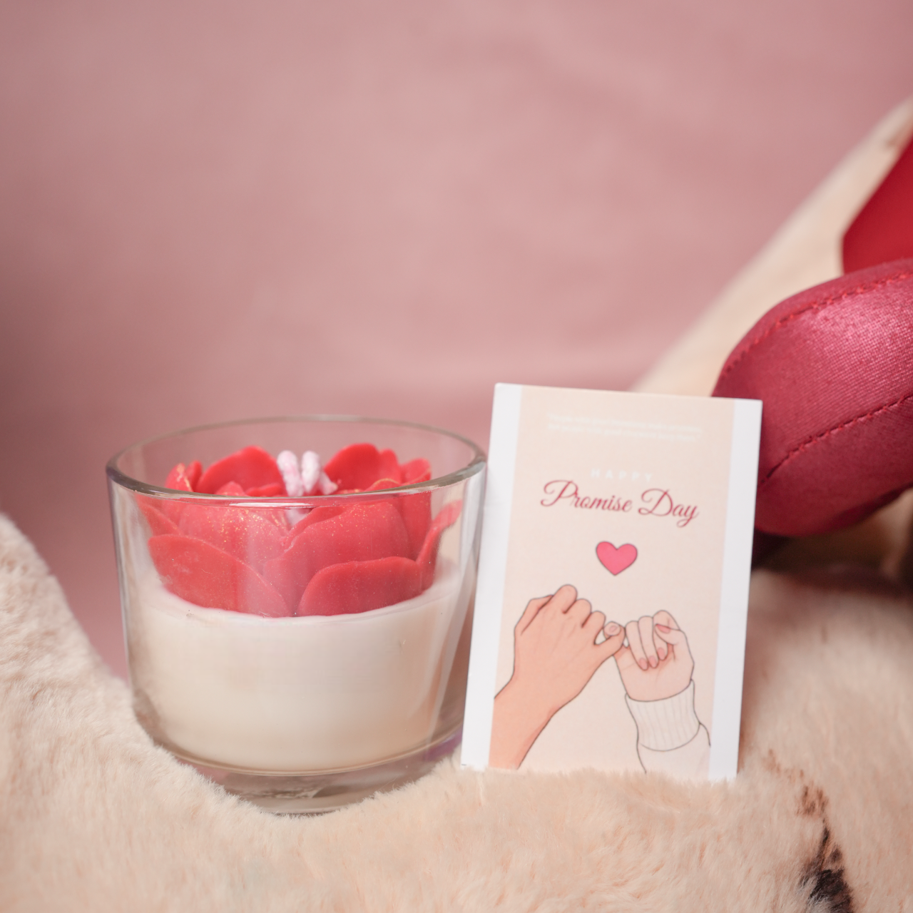 Ruby Heart Candle – Romantic Red Valentine Candle | Artecasa