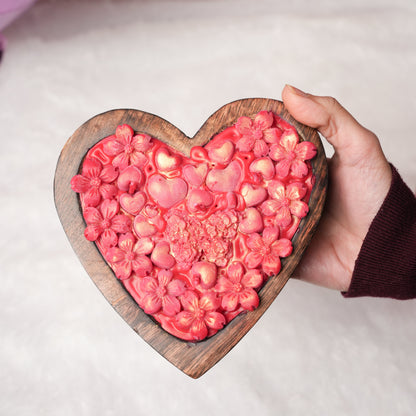 Wooden Heart Candle – Natural Romantic Candle Décor | Artecasa